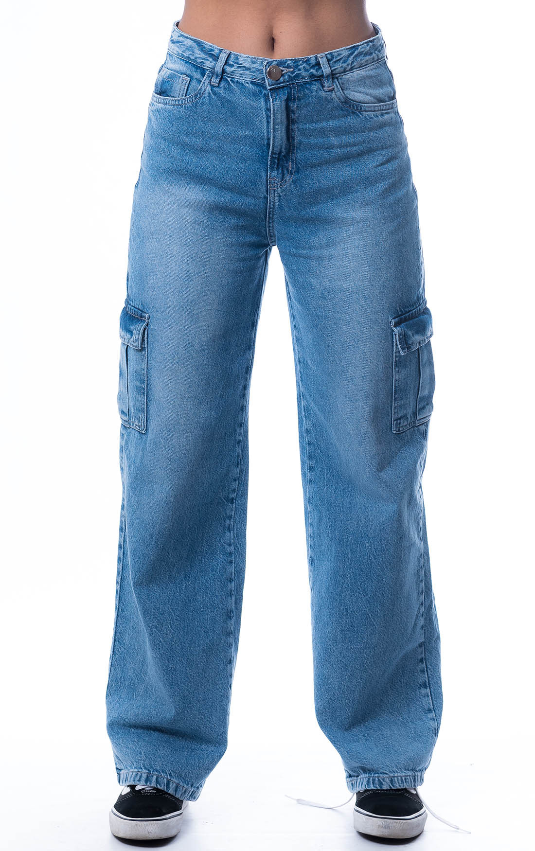  CALÇA WIDE CARGO JEANS CÓDIGO GIRLS