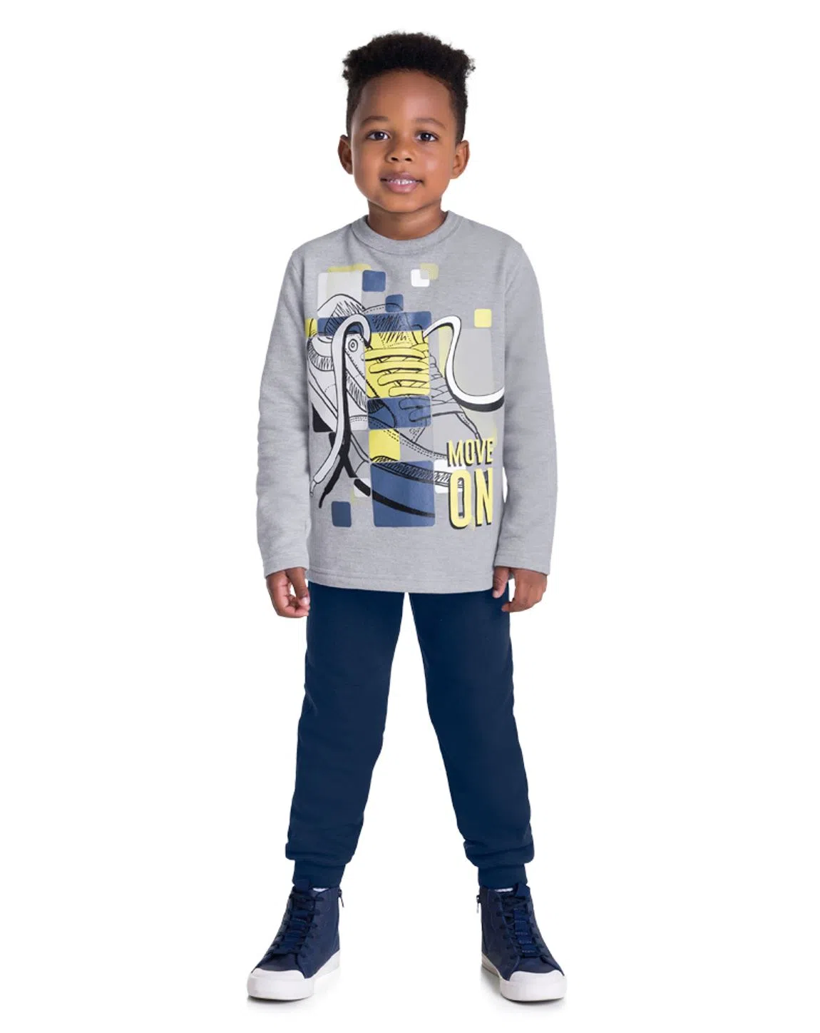 CONJUNTO INFANTIL MENINO COM ESTAMPA DE TÊNIS BRANDILI