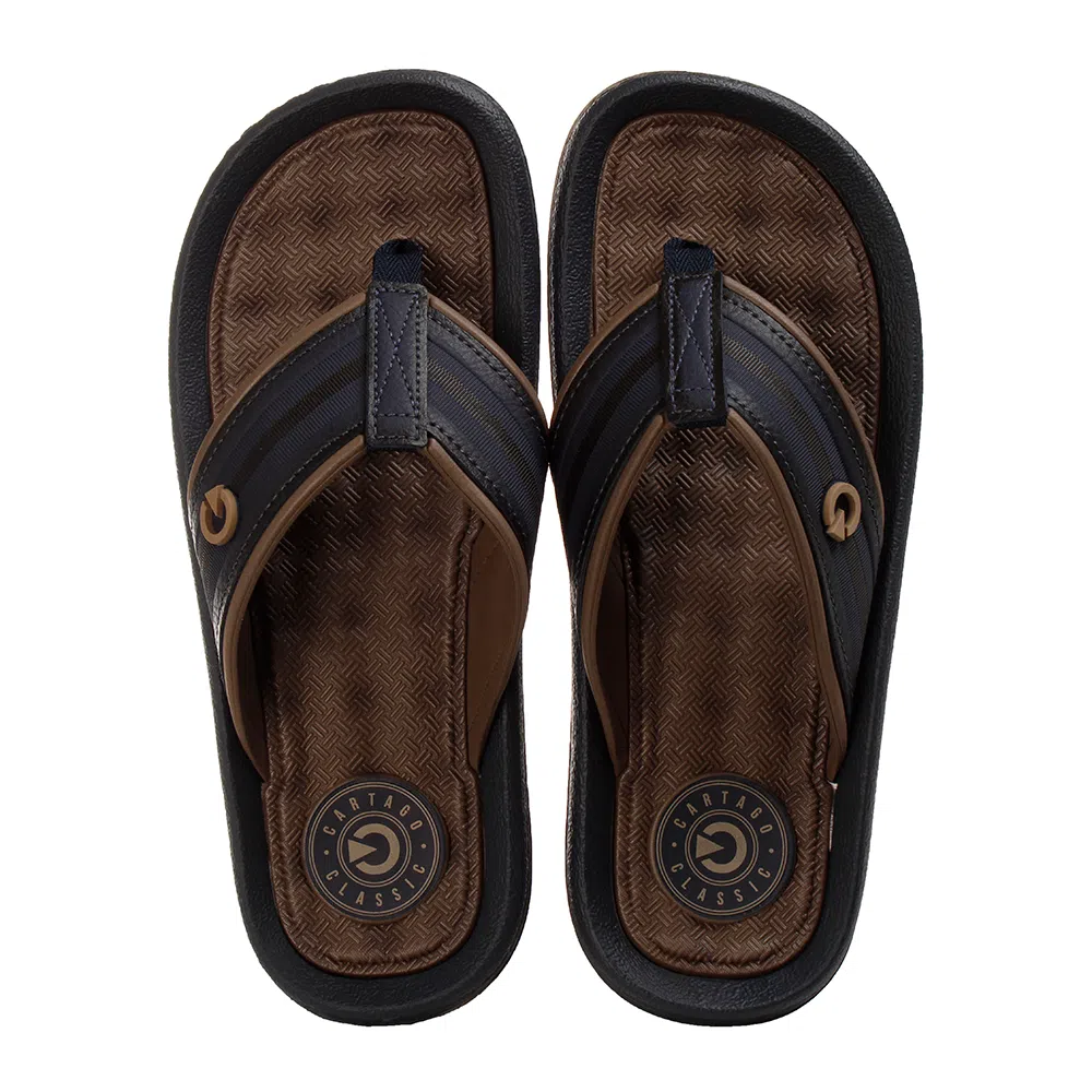 Chinelo Cartago Fiji IV Marinho/Marrom Masculino