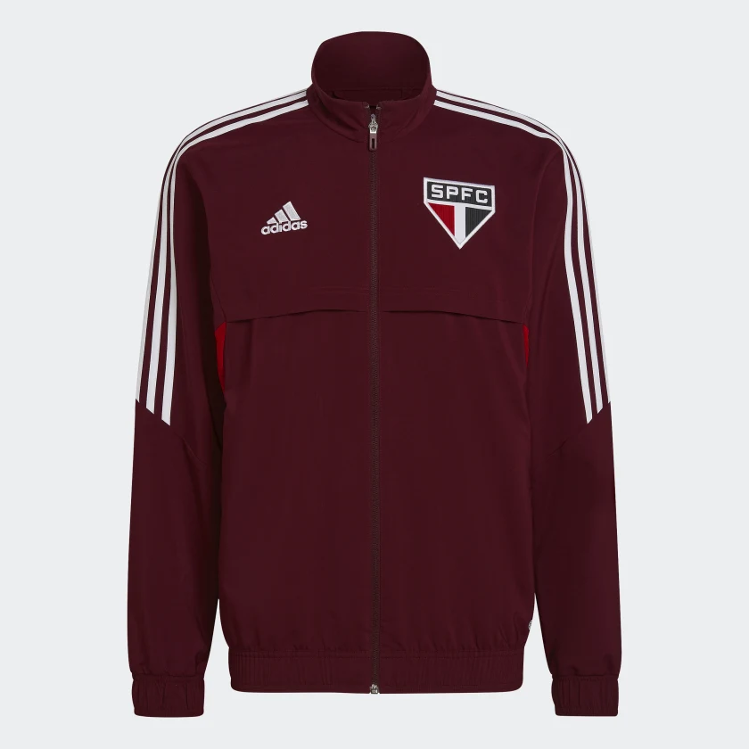 JAQUETA ADIDAS PRÉ JOGO SÃO PAULO FC CONDIVO 22 MASCULINO - VINHO