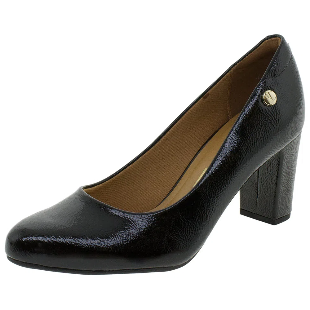 Scarpin Feminino Salto Alto Vizzano - 1288300 Verniz/preto