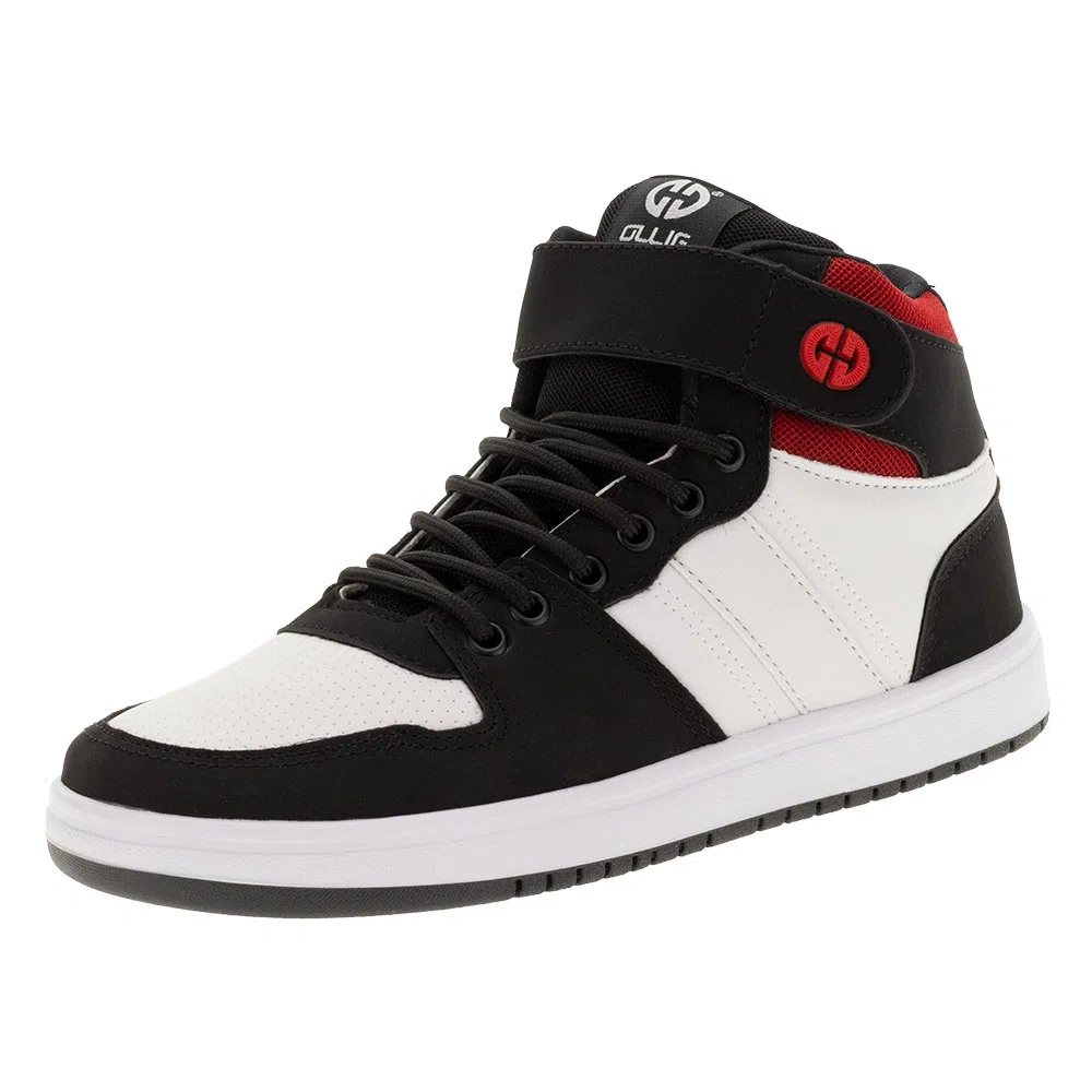 Tênis Masculino Cano Alto Atomyc Ollie - 400 PRETO/VERMELHO