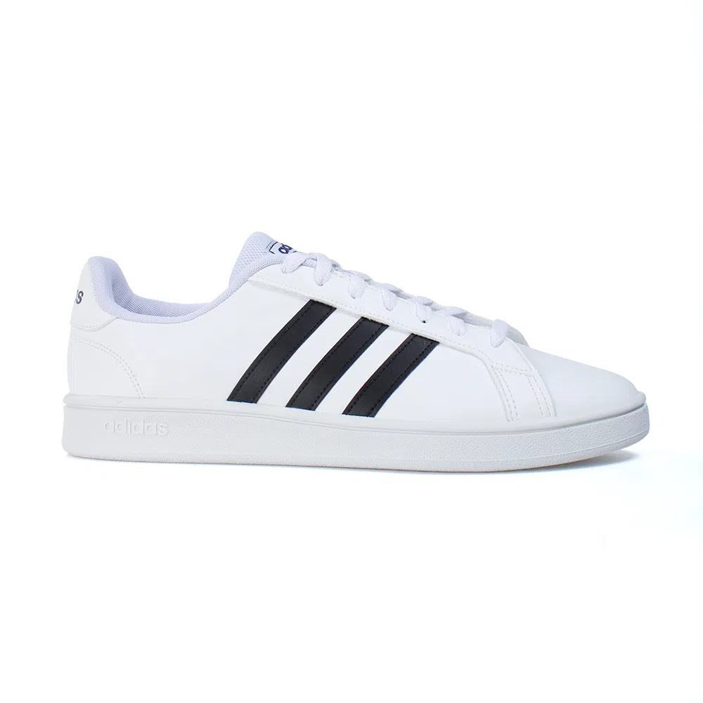 Tênis Casual Adidas Grand Court Base Branco e Preto - Masculino