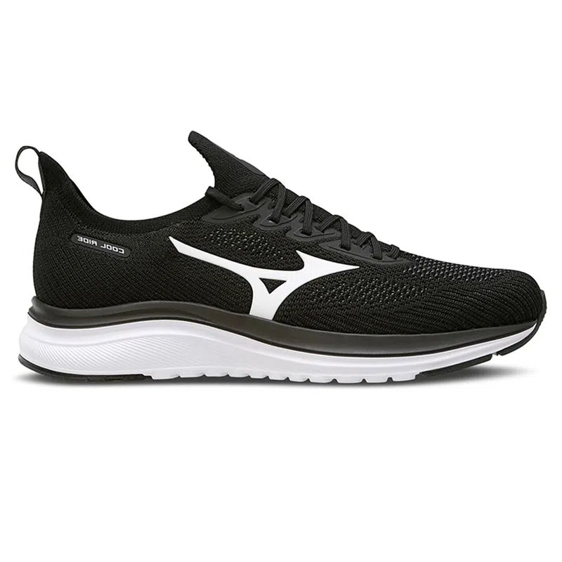 Tênis Mizuno Cool Ride Preto e Branco - Masculino