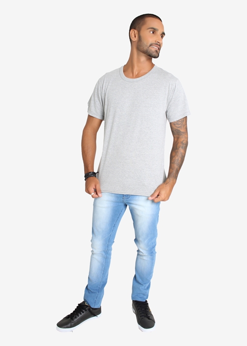 Calça Masculina Jeans Lavagem Clara