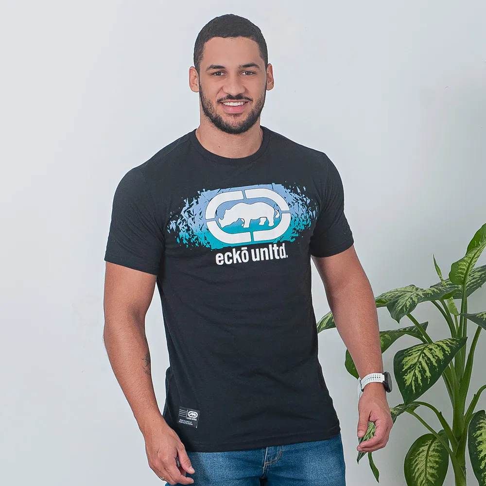 Camiseta Masculina Estampada Ecko Preto