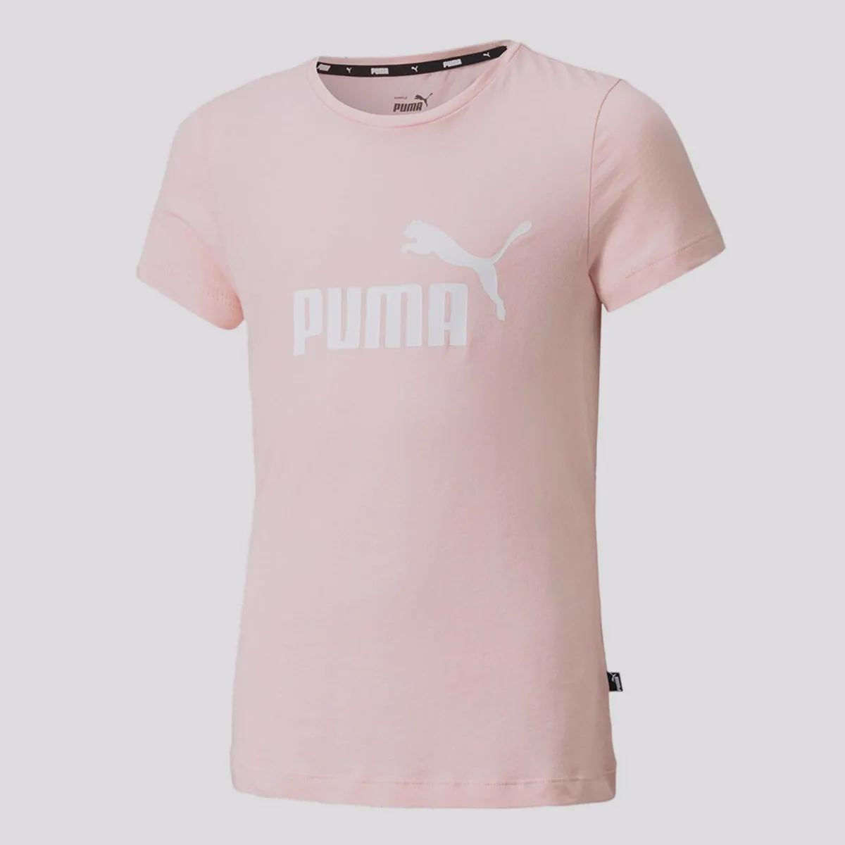 Camiseta Puma Essentials Logo G Juvenil Rosa