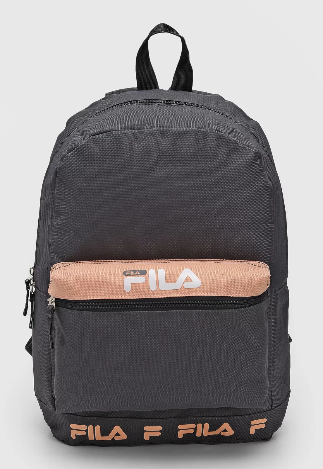 MOCHILA FILA LOGO GRAFITE/ROSA