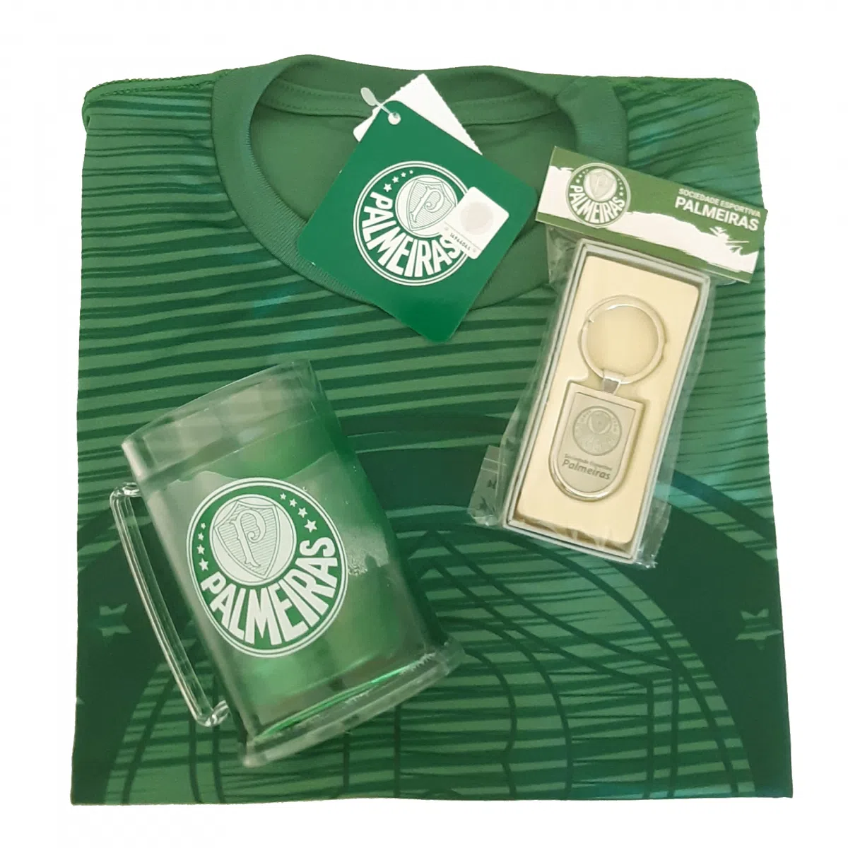 KIT PALMEIRAS OFICIAL - CAMISA SÍMBOLO + CANECA + CHAVEIRO - MASCULINO 