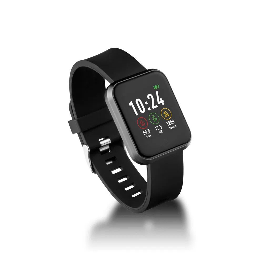 relógio smartwatch londres atrio android/ios preto - es265