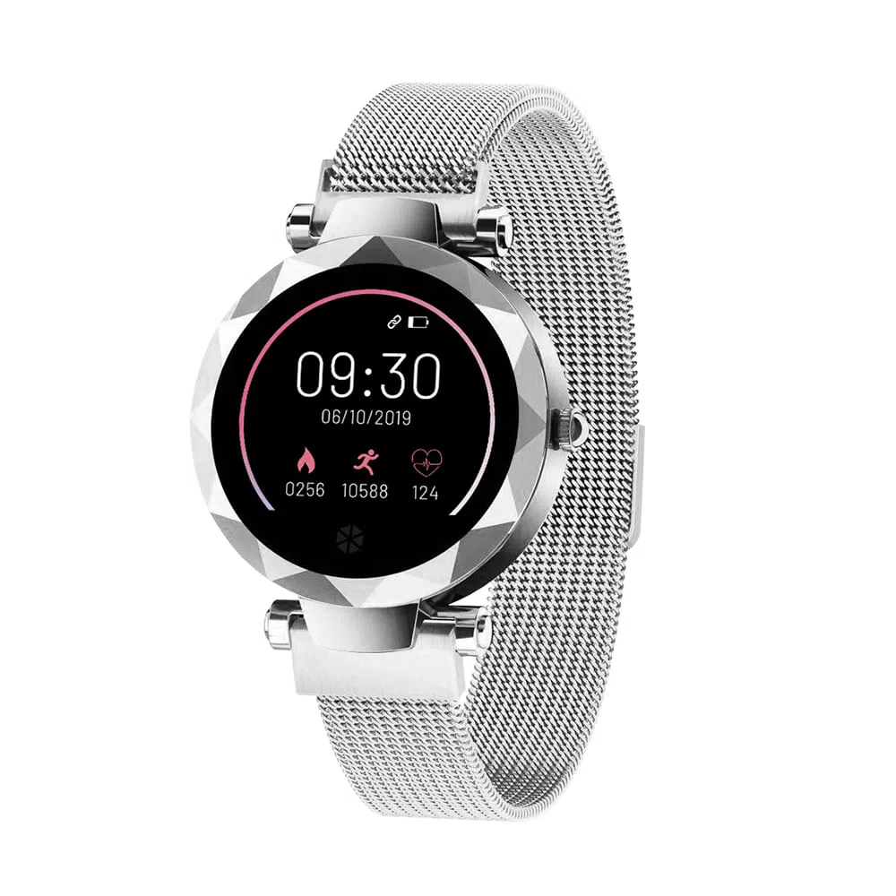 relógio smartwatch paris prata android/ios - es384 atrio